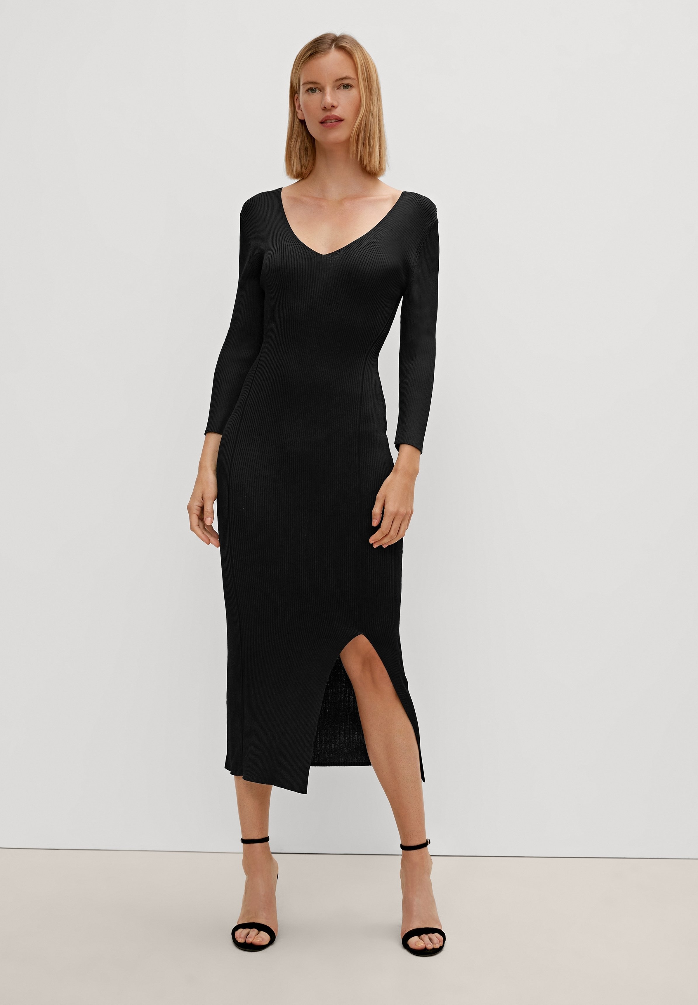 Comma strickkleid schwarz Clearance
